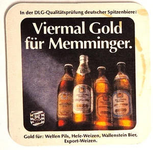 MEMMINGEN BÜRGER ENGELBRÄU BERGLER BRAUEREI BIER 1 BIERDECKEL ca 50-60 JAHRE ALT - Picture 1 of 2