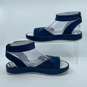 Fly London Size 41 EU 10 US Bibb Royal Blue Leather Sandals with Ankle Strap - Picture 1 of 7