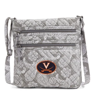 University of Virginia Vera Bradley Bandana Triple Zip Hipster Crossbody Bag NWT - Picture 1 of 16