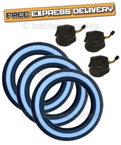 3 x Phil & Teds EXPLORER Whitewall Pram TYRES & TUBES 12 x 1.75 x 2-1/4 - Picture 1 of 10