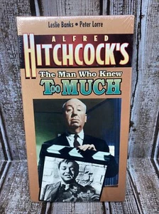 New Sealed Alfred Hitchcock's The Man Who Knew Too Much VHS Peter Lorre 1997 B&W - Imagen 1 de 3
