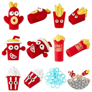 1box 20pcs Fast Food Theme Silicone Knitting Needle Point Protectors Knitting - Picture 1 of 6