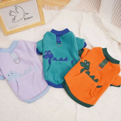 Pet Dog Cat Fleece Vest Sweater Warm Soft Pullover Small Dog Jacket Coat Cute ✯ - Image 1 of 4
