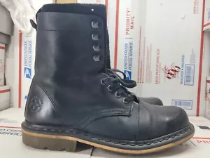 HERREN DR. MARTENS PIER SCHWARZ LEDER HOHE STIEFEL GRÖSSE US 11 UK 10 EU 45 Gebraucht - Bild 1 von 12