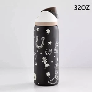32 oz Owala Urban Outfitters esclusiva bottiglia con fiocco blu legata e ture FreeSip - Foto 1 di 5