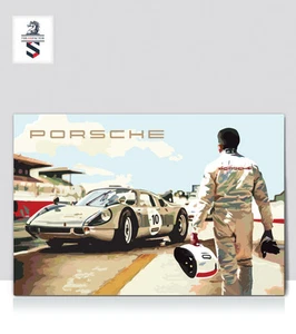 Porsche Metal Le Mans Classic 1964 Porsche 904 GTS. Aluminum poster 18 "x 24" - Picture 1 of 3