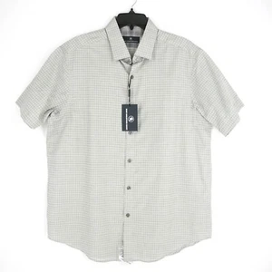 Hart Schaffner Marx Men's Short-Sleeve Shirt Large Gray Houndstooth NWT $89.50 - Picture 1 of 8