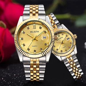 Fashion Quartz Wrist Watch Stainless Steel Waterproof Luminous Men Woman Watches - Picture 1 of 14