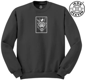 Felpa King Gorilla abbigliamento palestra bodybuilding allenamento allenamento maglione top - Foto 1 di 6