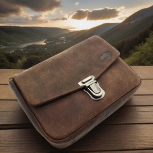 Ven Tomy echt Leder Gürteltasche Bikertasche Hüfttasche Bauchtasche Vintage - Bild 1 von 6