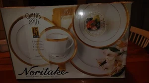 New Noritake Queens Gold 45 Piece Set China - Picture 1 of 3