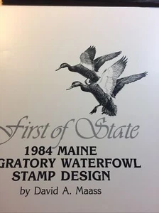 1st State Duck,1984,Maine,David A.Maass,In Folder,No Stamp. Excellent,Mint Print - Picture 1 of 12