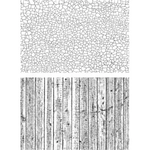 Tim Holtz Cling Stamps 7"X8.5" - Craze & Planks - Picture 1 of 1