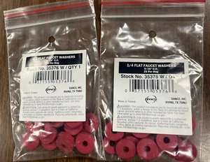 2 Pack DANCO 1/4 FLAT FAUCET WASHERS 9/16” O.D 20 Per Bag # 35376 (40 Total ) - Picture 1 of 4