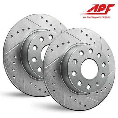 Rear Zinc Drill/Slot Brake Rotors for Audi A3 2010-2013 Foto 1 de 4
