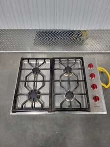 Wolf Gas Cooktop CG304P/S 30”W Professional 4-burner Stainless Steel Works Great - Picture 1 of 17
