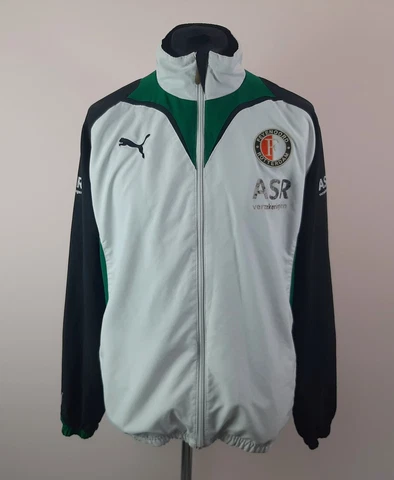Feyenoord PUMA Track Jacket Men's Size L Training Football White Track Top ASR Cover