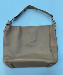All Saints Captain Tote Dune Purse Beige Leather Hobo Shoulder Bag 17 x 22 Tan - Picture 1 of 14