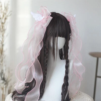 Pinza para el cabello gótica con lazo grande ala de ángel pasadores cintas para el cabello Foto 1 de 4