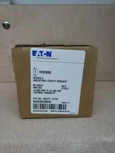 1) Cutler Hammer EHD3080 80 Amp 480 VAC 250 VDC 3 P Circuit Breaker EHD-14k - Picture 1 of 1