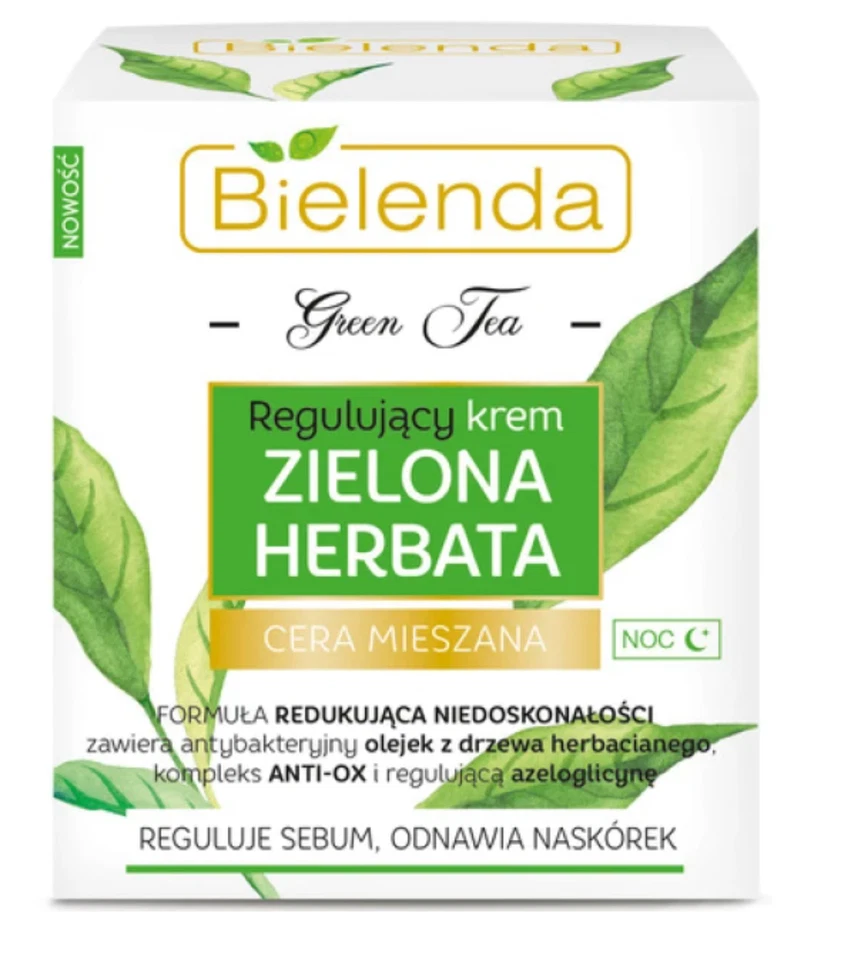 Bielenda Green Tea Regulating Night Face Cream Women Skin 50 ml./1.7 fl.oz. - Image 1 of 1