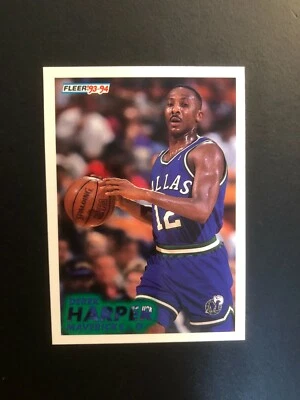 Nice 1993 DEREK HARPER  Fleer Basketball Card # 44 Made in USA - Image 1 of 4
