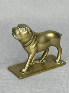 Vintage Metal Brass Toned Dog Paperweight Figurine Dog Statue - Picture 1 of 8