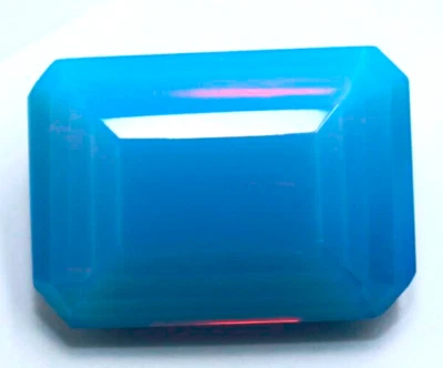 84.00 Ct. Large Blue Opal Australian Emerald Cut Loose Gemstone Gift for Women - Image 1 of 4