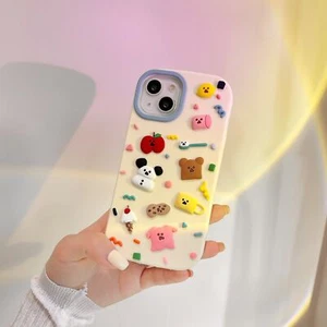 For iPhone 15Pro Max 14 13 12 11 Soft Silicone Multi-fragment Cartoon Case Cover - Picture 1 of 14