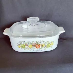 Vintage Corning Ware Spice of Life La Marjolaine 2 Quart Auflaufform mit A9C Deckel - Bild 1 von 8