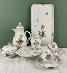 Nymphenburg Tête à tête mit 2 Tablets Kanne Milch und Zucker 2 Tassen mit Untere - Bild 1 von 12