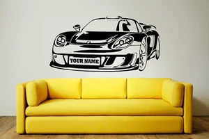 PEGATINA ARTE PARED PORSCHE - ¡PERSONALIZADA! 3 tamaños y muchas opciones de color - Imagen 1 de 4
