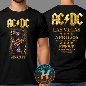 ACDC Las Vegas NV Merch Tee Sin City At Allegiant Stadium On April 26 PWR UP Tou - Bild 1 von 3