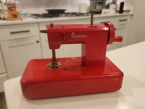 Penneys Red Toy Sewing Machine Rare - Picture 1 of 17