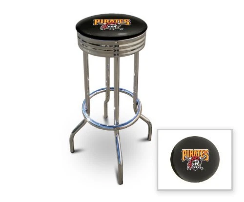 Bar Stool MLB Team Logo Man Cave Retro Backless Swivel Seat  29" Tall Game Room - Image 1 of 1