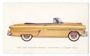 1952 FORD CRESTLINE SUNLINER CABRIO - Original AD Postkarte - selten - Bild 1 von 2