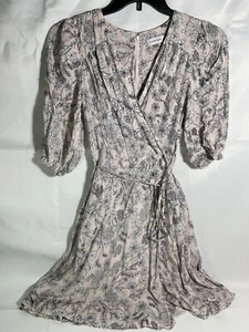 CALVIN KLEIN Knee-Length Floral Dress 3/4 sleeves sz 8 - Picture 1 of 6