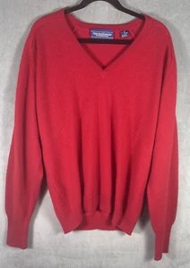 Herren Gieves & Hawkes Savile Row rot 100 % Kaschmir V-Ausschnitt Pullover Extra Large - Bild 1 von 5