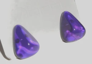 Sobral Mix 2023 Mini Diamante Clear Purple Bead Artist Made Post Earrings - Picture 1 of 4