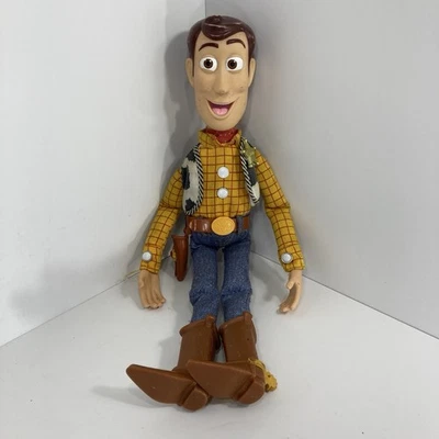 Disney Pixar Thinkway Toy Story Woody Pull String 15" Doll - TESTED Works — 第 1/4 张图片