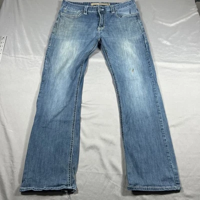 Rock And Roll Denim Jeans Mens 38x30 Blue Double Barrel Bootcut Relax (Tag36X32) - Image 1 of 4