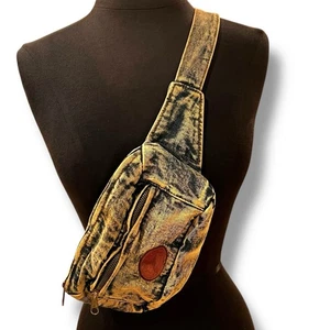 Vintage Acid Wash Denim Schultertasche 80er 90er Retro Crossbody Pacific Connection - Bild 1 von 9