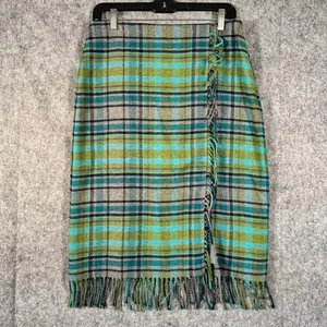 Gonna donna Jill con frange a quadri taglia 6 lana old money preppy accademica - Foto 1 di 10