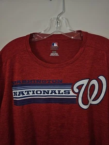 Washington Nationals Retro Throwback 2xl Xxl Mens Red Graphic Logo Tshirt MLB - Picture 1 of 12