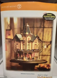 Dept 56 Halloween Victorian House 54601 Village w adapter converter 53599 Lights - Picture 1 of 23