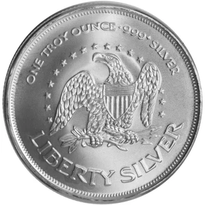 Ronda de plata fina .999 marca A Troy de 1 oz - Imagen 1 de 3