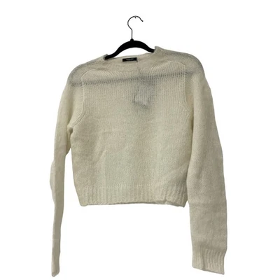 Massimo Dutti Womens Sweater M Ivory Open Knit Alpaca blend Jumper 5688/632 NWT - Image 1 of 4