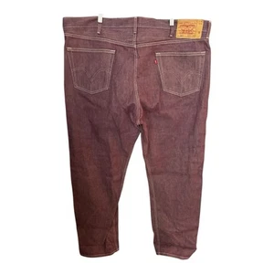 Levi Strauss 501 Jeans Purple 44x32 Button Fly 5 Pocket Cotton Dark Wash Y2K - Picture 1 of 10