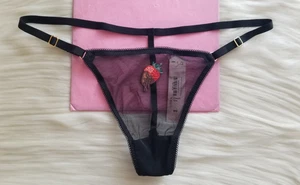 Victoria's Secret V-STRING-HÖSCHEN SCHOKOLADE ERDBEERE NETZ VERSTELLBAR MEDIUM - Bild 1 von 10