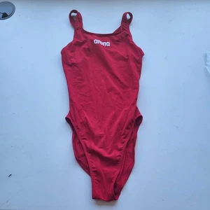 Arena Damen W Solid Badeanzug Tech Hoch SPORTS Kostüm Rot-Weiß 32 UK - Bild 1 von 6